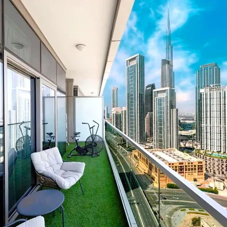 Boulevard 2 Bedroom Family Apartment With Burj Khalifa View And Infinity Pool In 64Th Floor Dubai Downtown Exterior photo