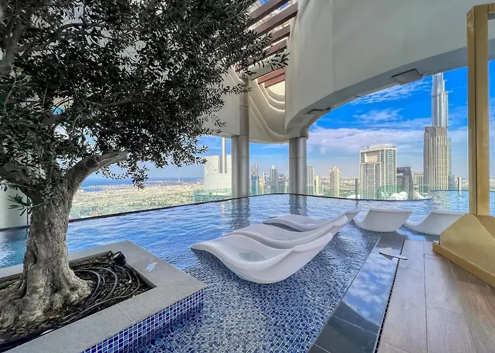 Boulevard 2 Bedroom Family Apartment With Burj Khalifa View And Infinity Pool In 64Th Floor Dubai Downtown